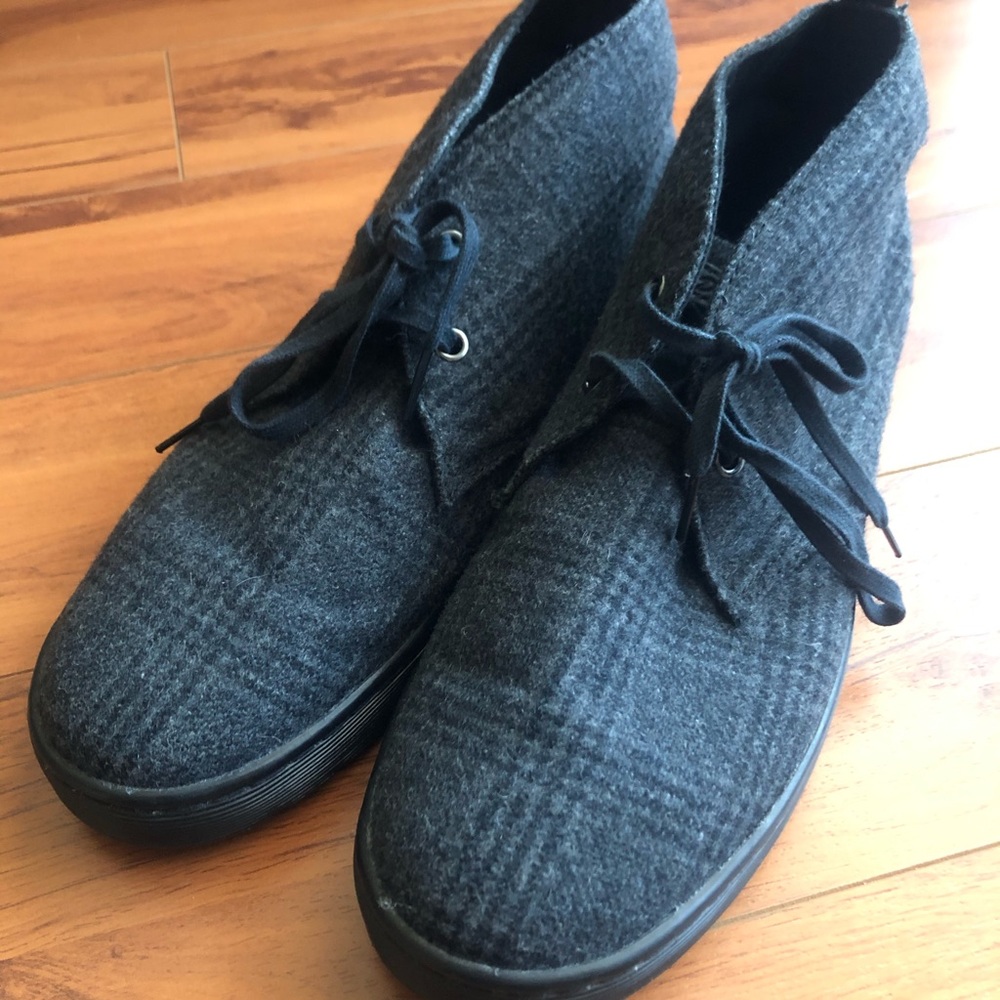 Men's Charcoal Gray Wool-Blend Chukka Sneakers